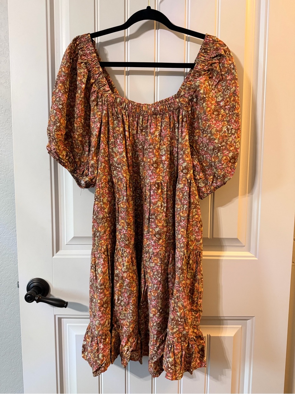 Wild Pable Floral dress — Rust, Olive & Pink Tones